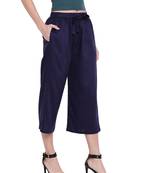 Women's Fashionable Stylish Navy Blue Trousers