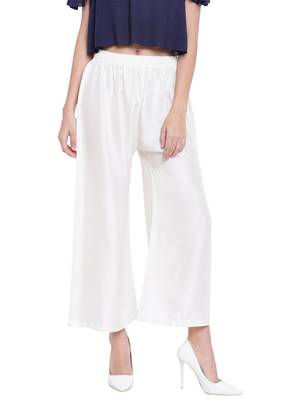 Women's Fashionable Stylish Off White Trousers 1