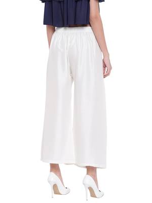 Women's Fashionable Stylish Off White Trousers 4
