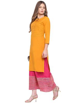 Magenta Women's Kalidar Silk Palazzo Trouser 5