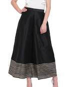 Black Women's Kalidar Silk Palazzo Trouser