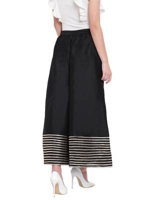 Black Women's Kalidar Silk Palazzo Trouser 4