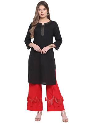 Red Women's Zig Zag Silk Stripe Palazzo Trouser 5