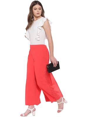 Crimson Women's Layered Palazzo Trouser 5