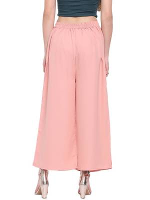 Peach Women's Layered Palazzo Trouser 4