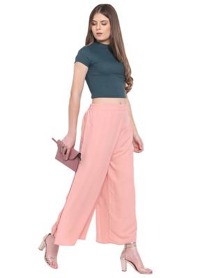 Peach Women's Layered Palazzo Trouser 5