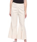 Off White Women's Linen Pearl Palazzo Trouser
