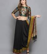 Black Brocade readymade blouse