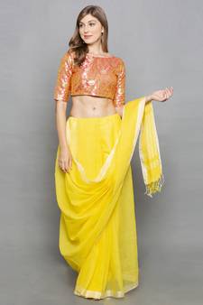 Pink Brocade readymade blouse