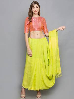 Pink Tafetta readymade blouse 1