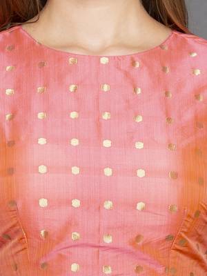 Pink Tafetta readymade blouse 5