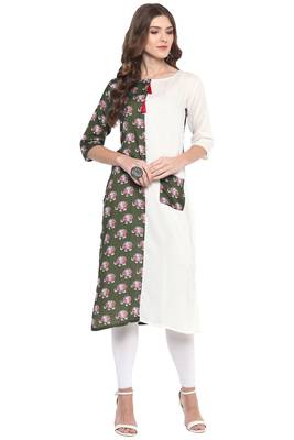 Green printed rayon ethnic-kurtis 2