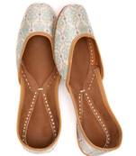 Women's Acira Mint Plush Juttis  Genuine Leather Juttis 