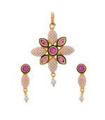 Traditional Rajasthani Pearl Beautiful Delicate Pendant Set