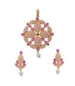 Traditional Rajasthani Pearl Beautiful Delicate Pendant Set