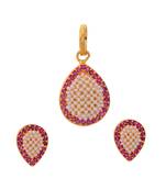 Traditional Rajasthani Pearl Beautiful Delicate Pendant Set