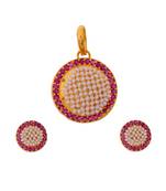 Traditional Rajasthani Pearl Beautiful Delicate Pendant Set