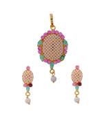 Traditional Rajasthani Pearl Beautiful Delicate Pendant Set