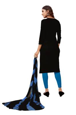 Black Embroidered Art Silk Blend Salwar 3