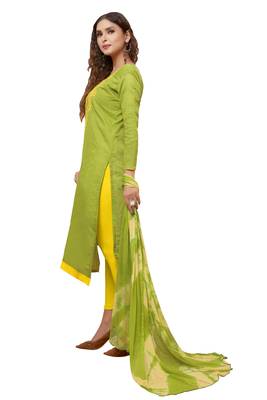 Light-Green Embroidered Silk Blend Salwar 2