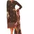 Brown Embroidered Art Silk Blend Salwar