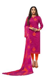 Pink Embroidered Silk Blend Salwar