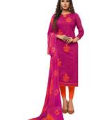 Pink Embroidered Silk Blend Salwar