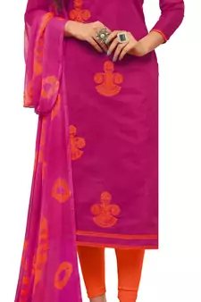 Pink Embroidered Silk Blend Salwar