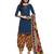 Navy-blue printed cotton salwar