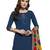 Navy-blue printed cotton salwar