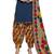 Navy-blue printed cotton salwar