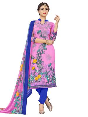 Pink Printed Crepe Salwar 1