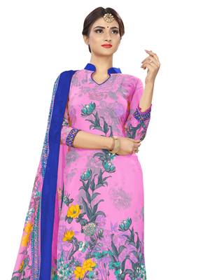 Pink Printed Crepe Salwar 2