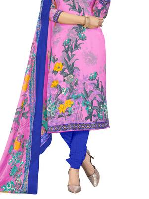 Pink Printed Crepe Salwar 3