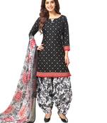 Black Printed Crepe Salwar