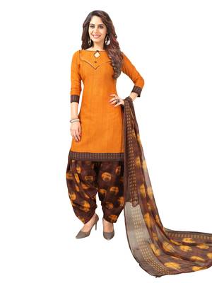 Yellow Printed Crepe Salwar 1
