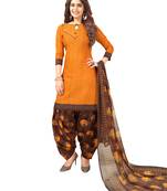 Yellow Printed Crepe Salwar