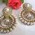 White stone and pearl Polki Earring