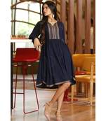 Navy Blue Moroccan Style Dress