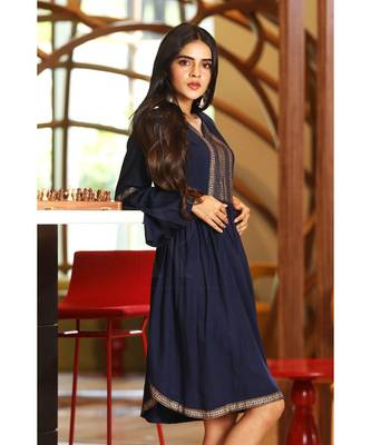Navy Blue Moroccan Style Dress 2