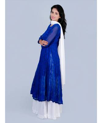 blue embroidered georgette kurtas-and-kurtis 3