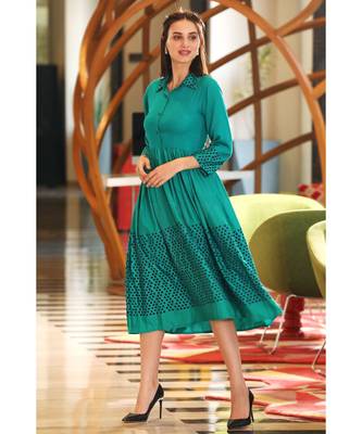 green POLKA DRESS 2