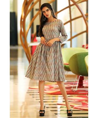 Grey Ikkat Tunic 1