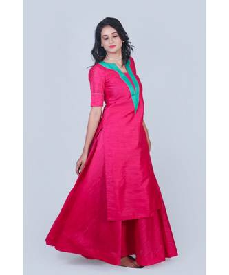 plain silk kurta-sets 2