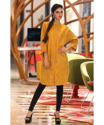 Mustard Striped Concoction Kurta 1