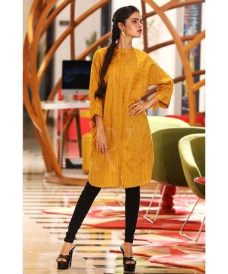 Mustard Striped Concoction Kurta 2