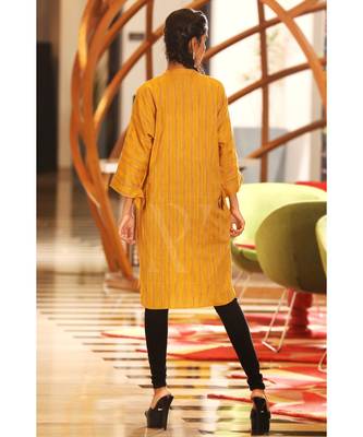 Mustard Striped Concoction Kurta 3