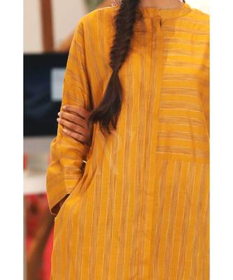 Mustard Striped Concoction Kurta 4