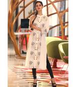off white PRINTED PANEL KURTA
