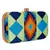 Green & Multicolour Hyperbole Embroidered Clutch